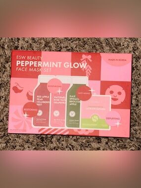 Peppermint Glow Face Mask Set — Pink & Green
